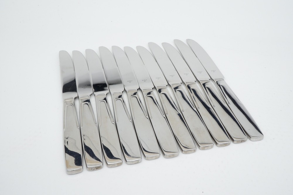 11 Pc New World Tableware 9895501 Dinner Knife Plain Blade Solid Handle Quantum
