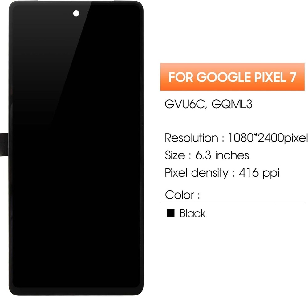 For Google Pixel 7 Screen Replacement GVU6C GQML3 OLED Display Touch Digitizer