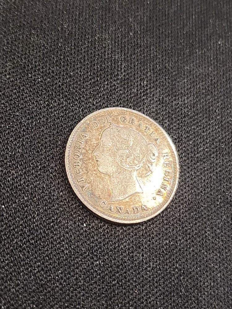 1894 Canada 5 Cents Silver Coin