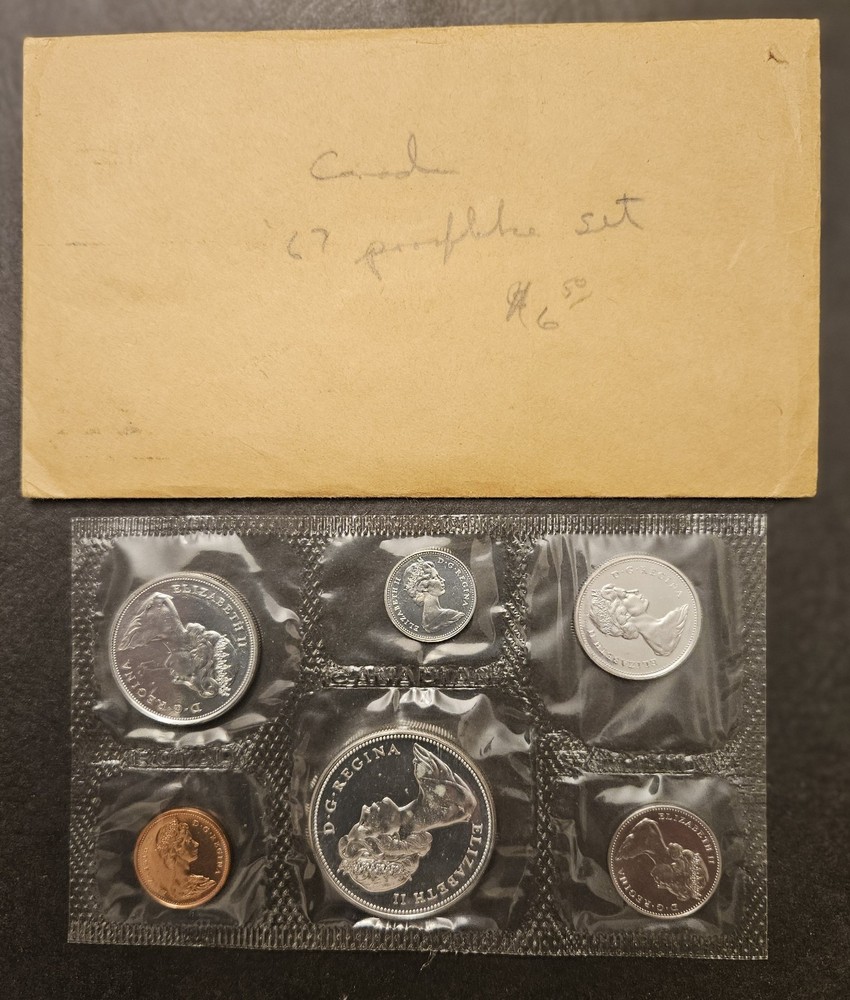 1967 CANADA SILVER PROOF LIKE MINT SET 1.11 Oz Silver