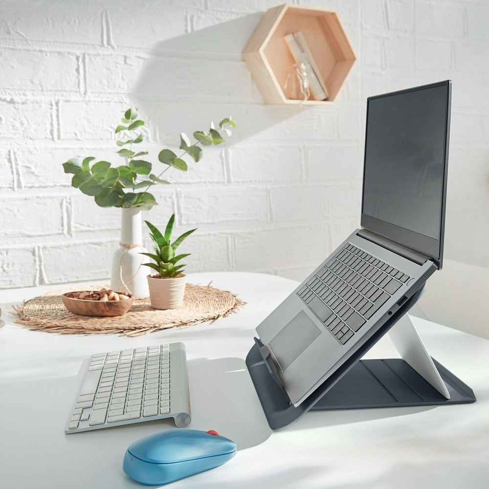 Leitz Ergo Laptop Stand, Adjustable Computer Riser, Portable Notebook Stand f...