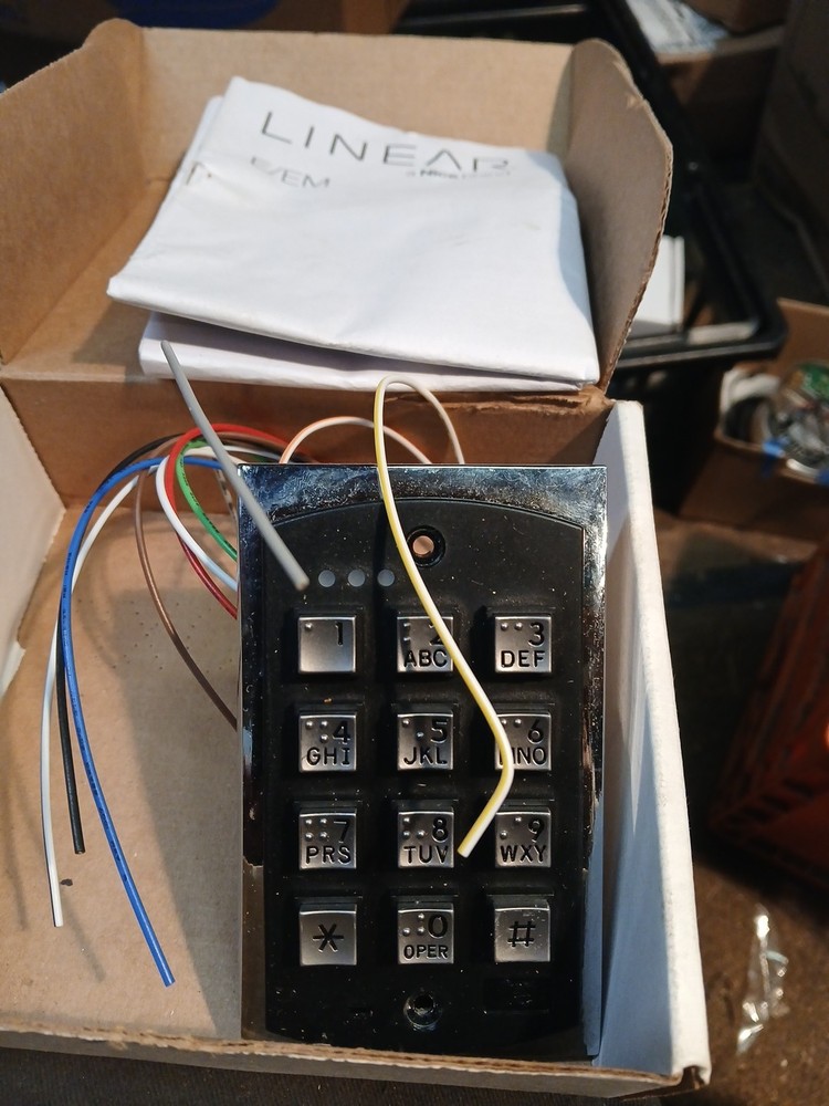 Linear 2000E Style Flush-Mount Backlit Access Control Keypad Brand New