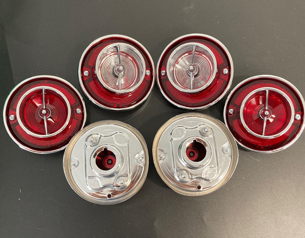1963 Impala Ful-Size Tail Light & Back up lens Assembly Set