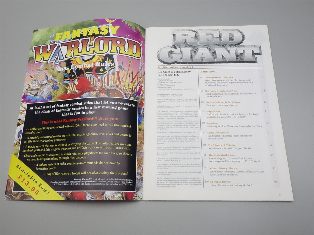 Red Giant: Issue # 2 (Folio Works)