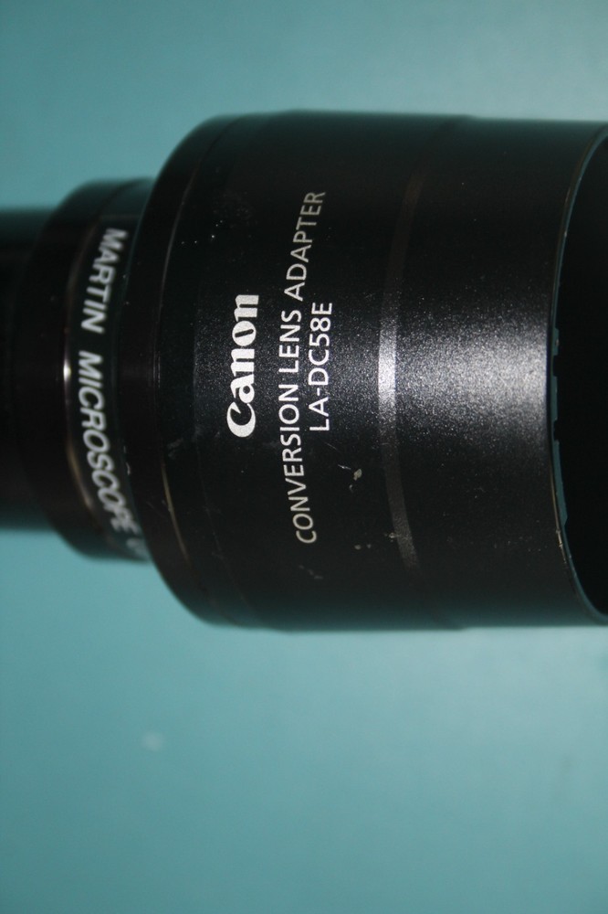 MARTIN MICROSCOPE M99 ADAPTER + CANON LA-DC58E CONVERSION LENS ADAPTER