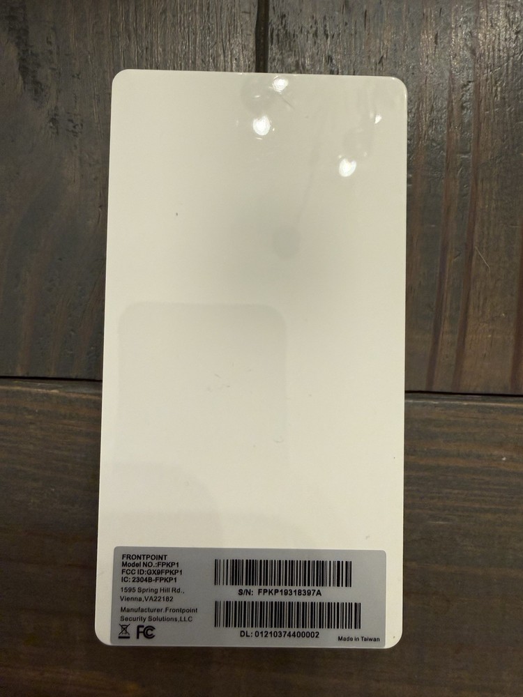 Frontpoint FPKP1 White Security Keypad Wall Mounted LED Indication Panic Button