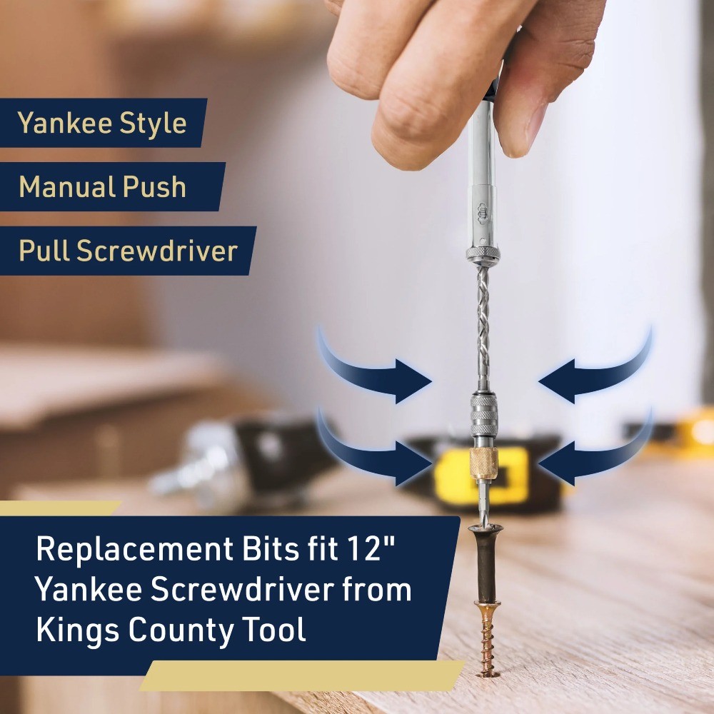 Classic Yankee Push Drill Replacement Bits Set of 8
