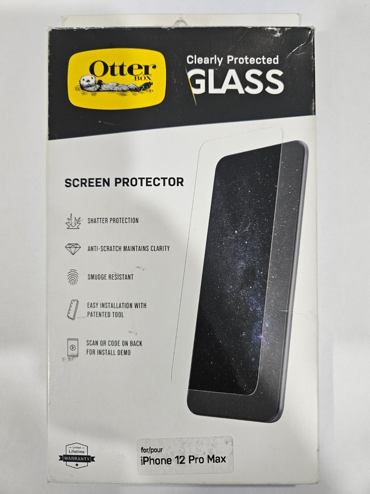 OtterBox Clearly Protected Glass Screen Protector for Apple iPhone 12 Pro Max