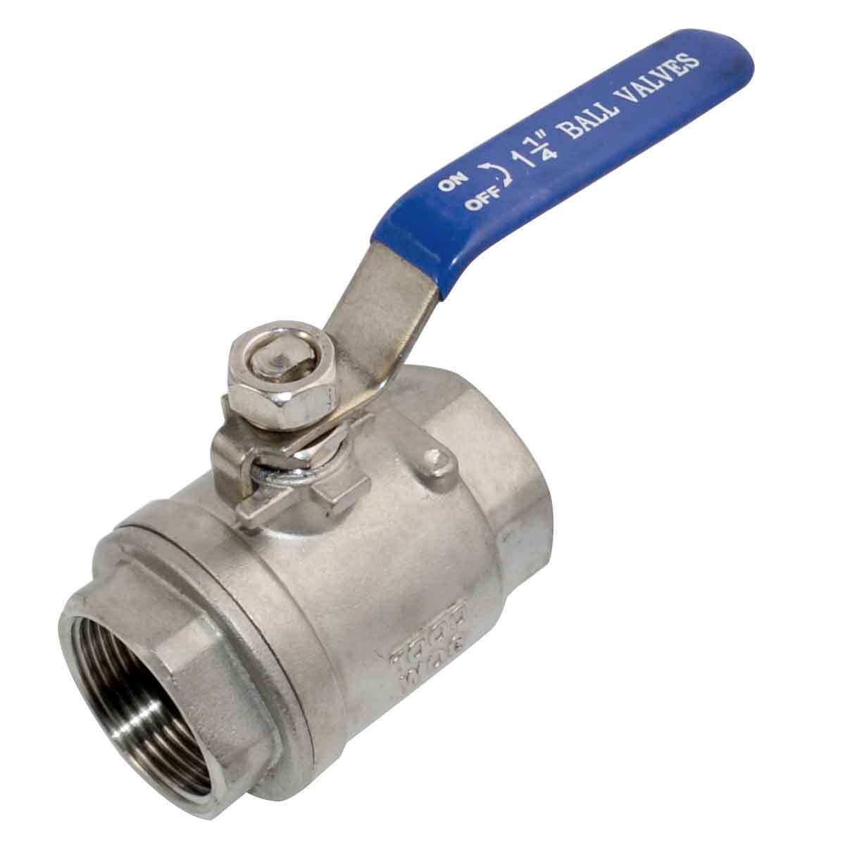 US STOCK 1-1/4" 1.25 in NPT Threaded Full Port Ball Valve Stainless Steel SS 316