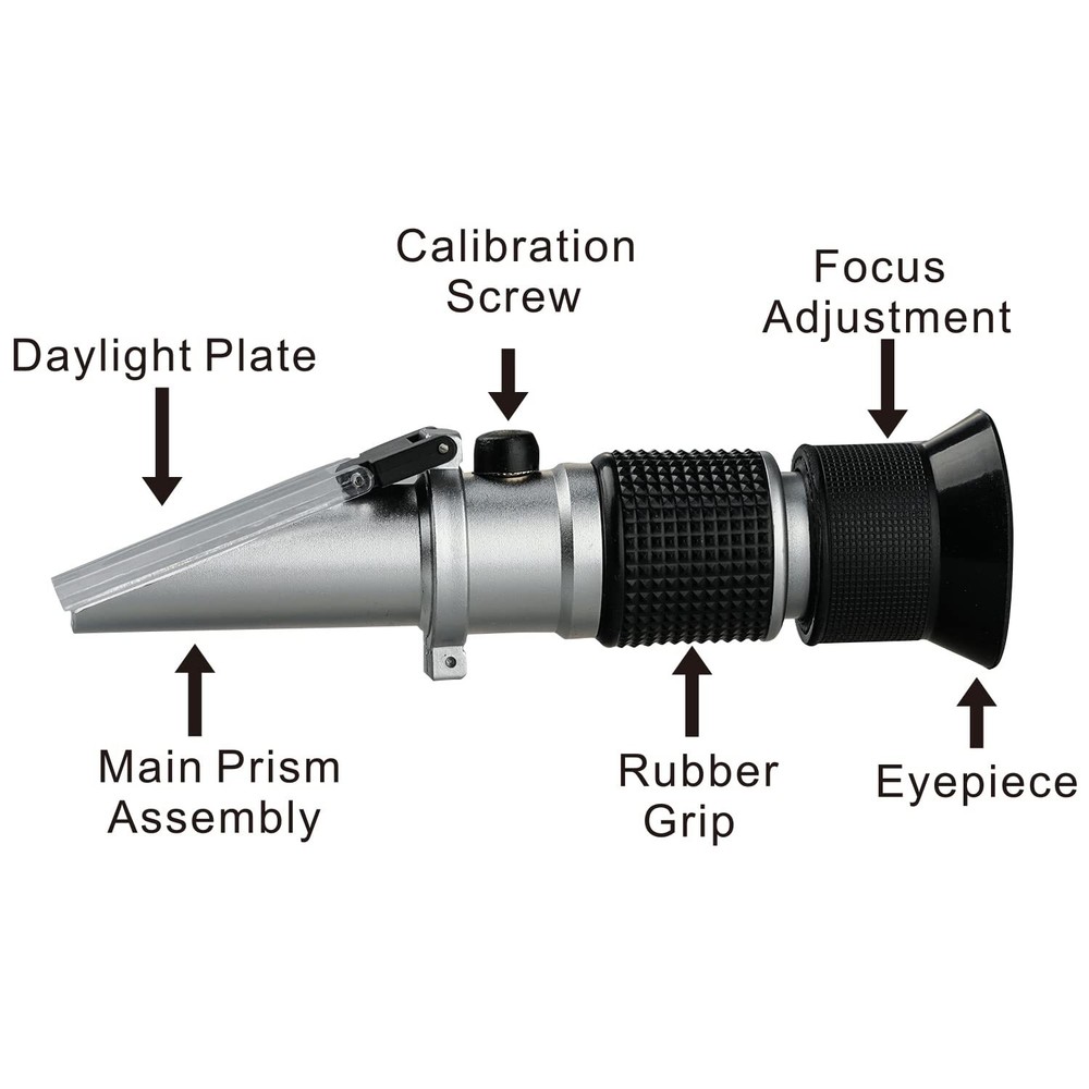 Brix Refractometer 0-90 for Sugar Content Measurement with ATC and Case