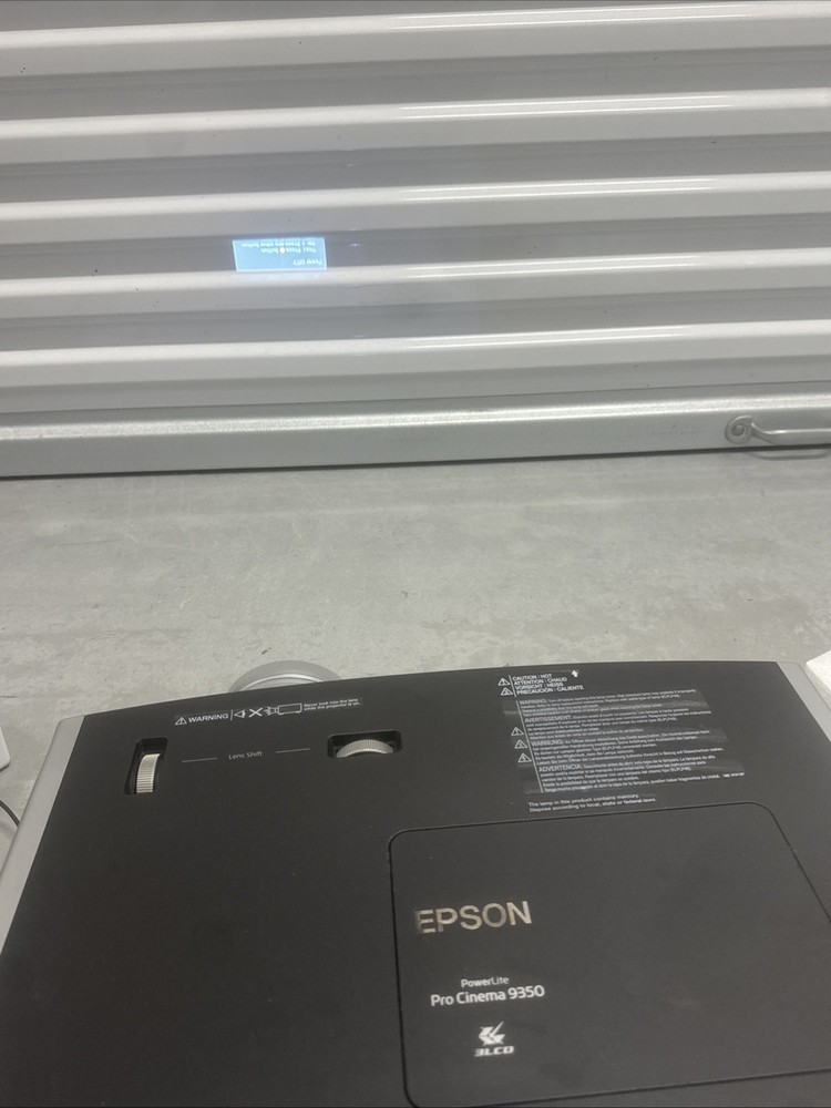 Epson PowerLite Pro Cinema 9350 Projector Working