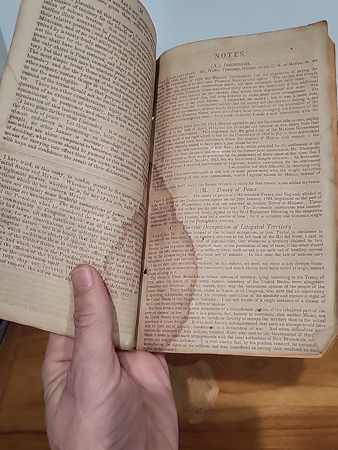 1847 First Edition Peace With Mexico Albert Gallatin ANTI-WAR Annexation Texas