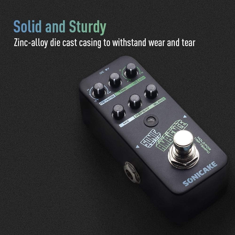 Lightweight Multi-Mode Delay Reverb Effects Pedal - Perfect for Live Performance