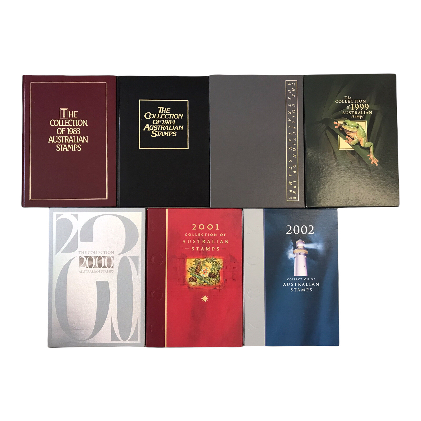 Lot of 7 Australian Post Year Book Stamp Collecting Albums Empty Lack Stamps