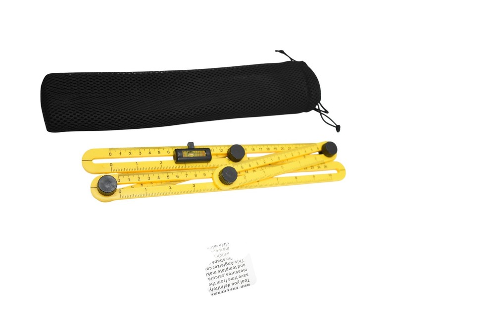 Yakimo Angleizer Template Multi Angle Measuring Ruler Tool W Level Case Yellow