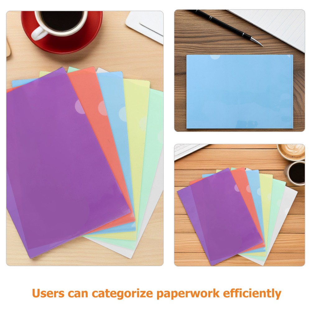 24 Pcs Plastic Document Holder Folder Clear Folders for Documents
