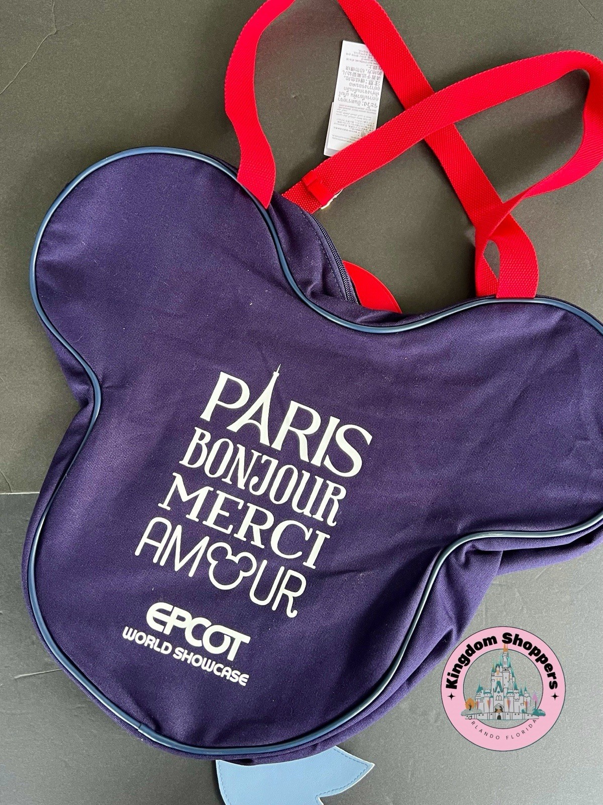 2026 Disney Parks Minnie Mouse Epcot France Paris Large Canvas Tote Bag New