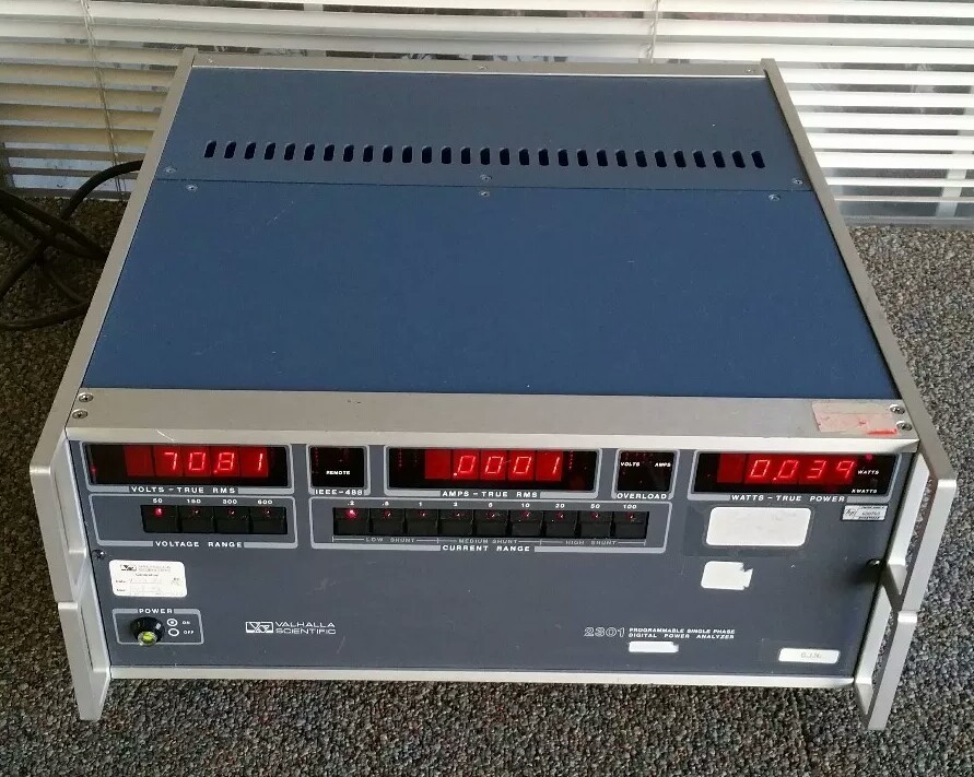 Valhalla Scientific 2301 Single Phase Digital Power Analyzer - FREE SHIPPING