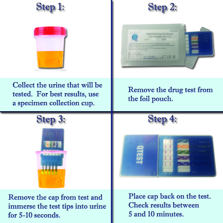 (30 Pack) 6 Panel Urine Multi-Drug Test Dip Card