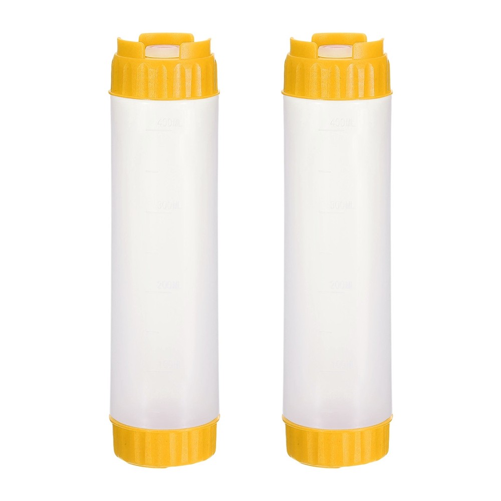 Condiment Squeeze Bottles for Sauces, 2pcs 16 oz Refillable Plastic Bottle