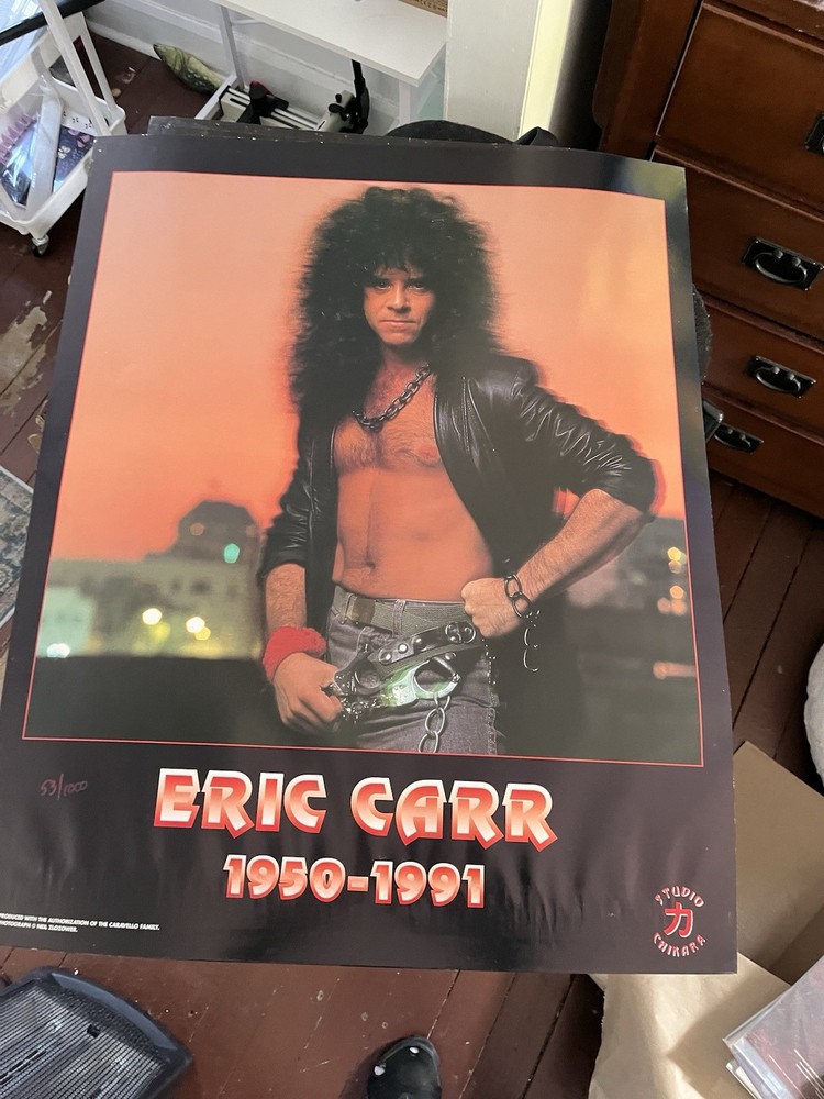 Eric Carr Limited Edition Poster Lithograph KISS 1950-1991 No 53 Of 1000 30x24