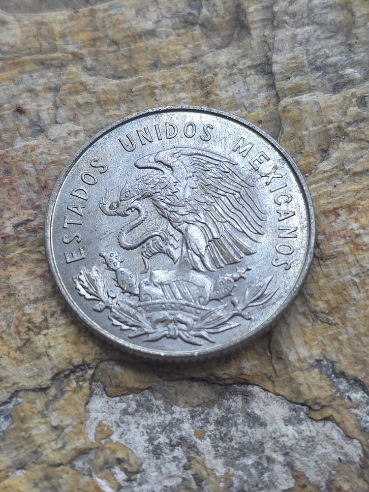 1966 Mexico 25 Centavos The REAL OPEN BEAK