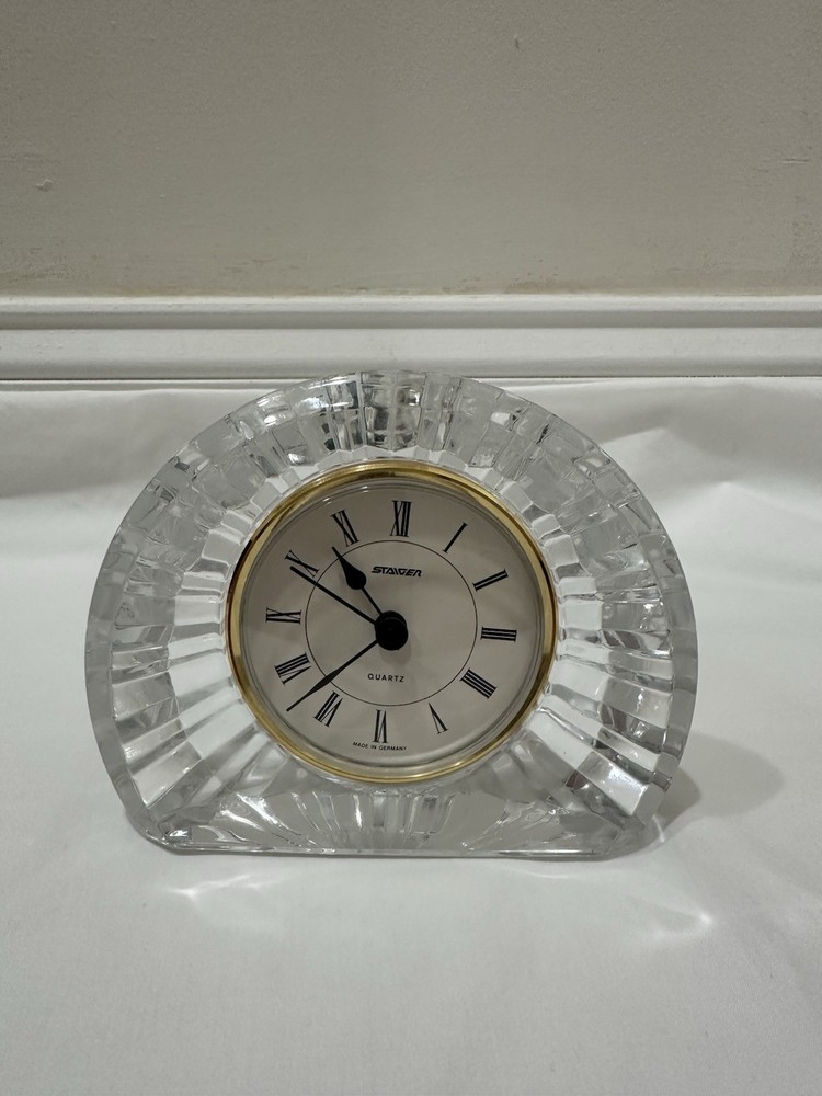 Vintage Staiger Half Moon Quartz Crystal Clock
