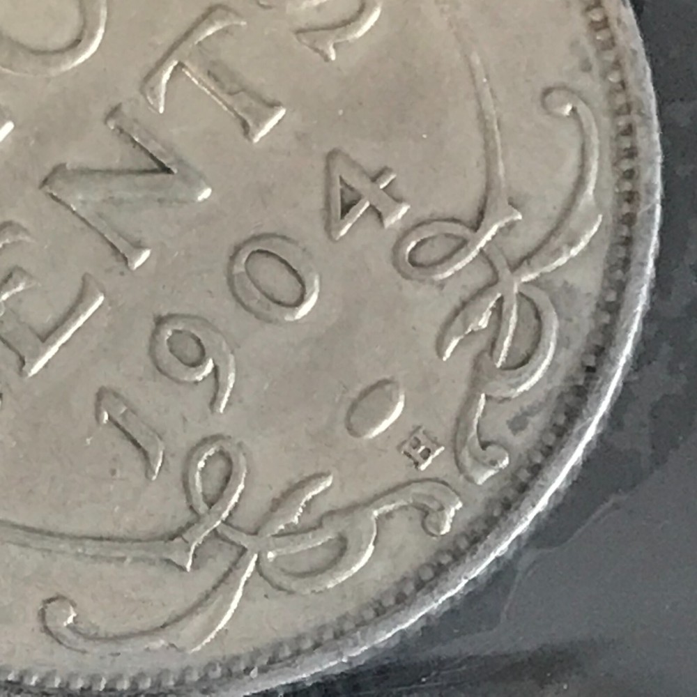 1904H ICCS Graded Newfoundland, 20 Cent, **EF-40**