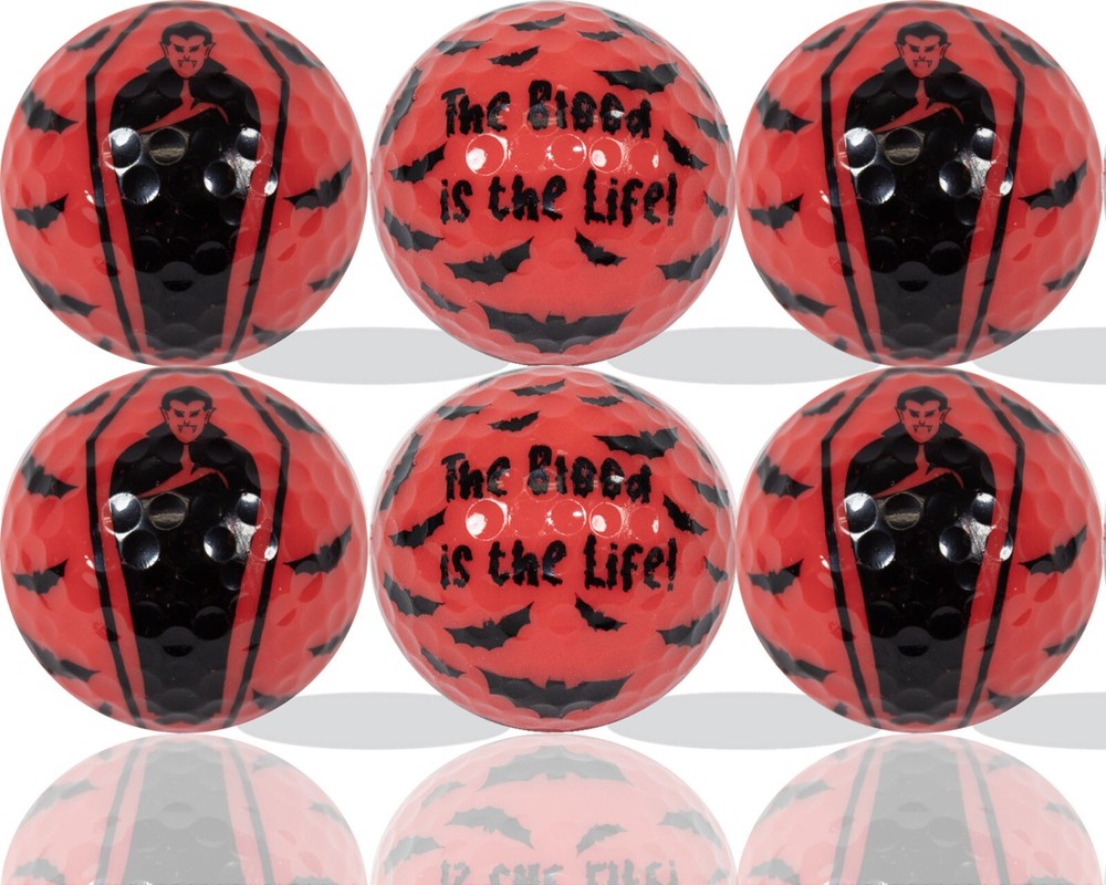 Dracula Golf Balls 6 Pack - Great Gift Idea!