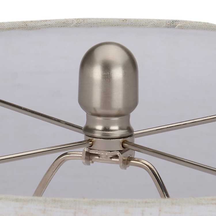 New! White Sculpted Ceramic Table Lamp