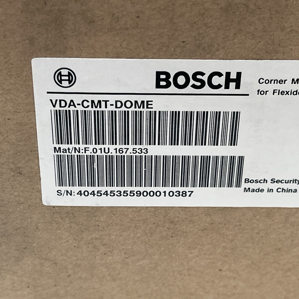 NEW!! Bosch Corner Mount Bracket for Flexidome Security Cameras - VDA-CMT-Dome