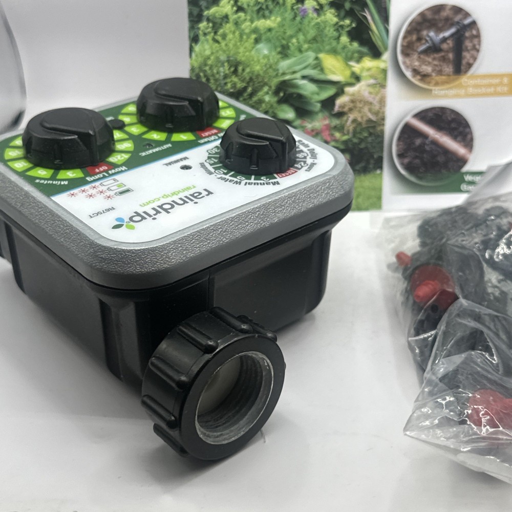 Raindrip Automatic Drip Irrigation Watering Kit with Customizable Timer