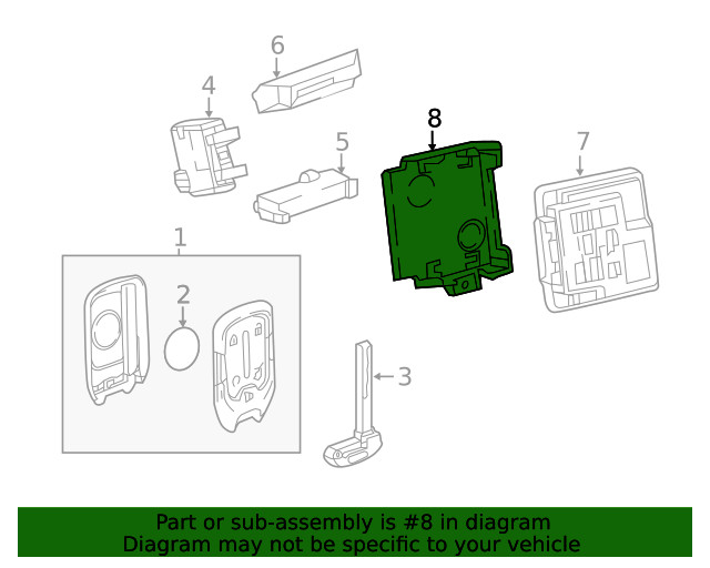 Genuine GM Keyless Entry Control Module Bracket 84061677