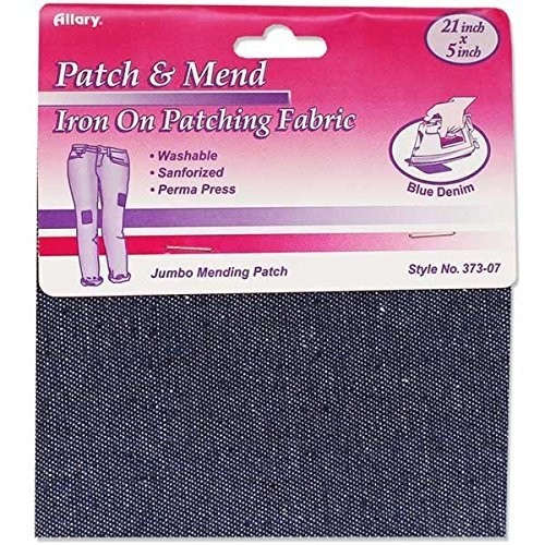 Allary Patch & Mend Iron-On Patching Fabric, 1 Patch 5"x21"