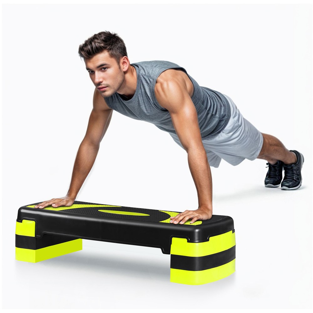 31" Adjustable Exercise Workout Aerobic Stepper Step Platform Trainer 3-Level