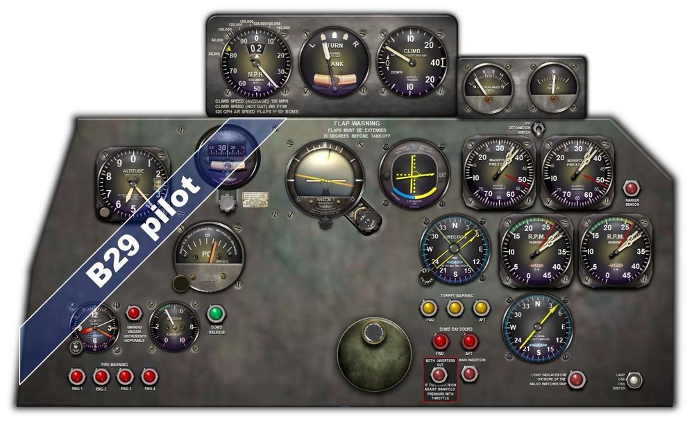 B29 SUPER FORTRESS COCKPIT instrument panel CDkit