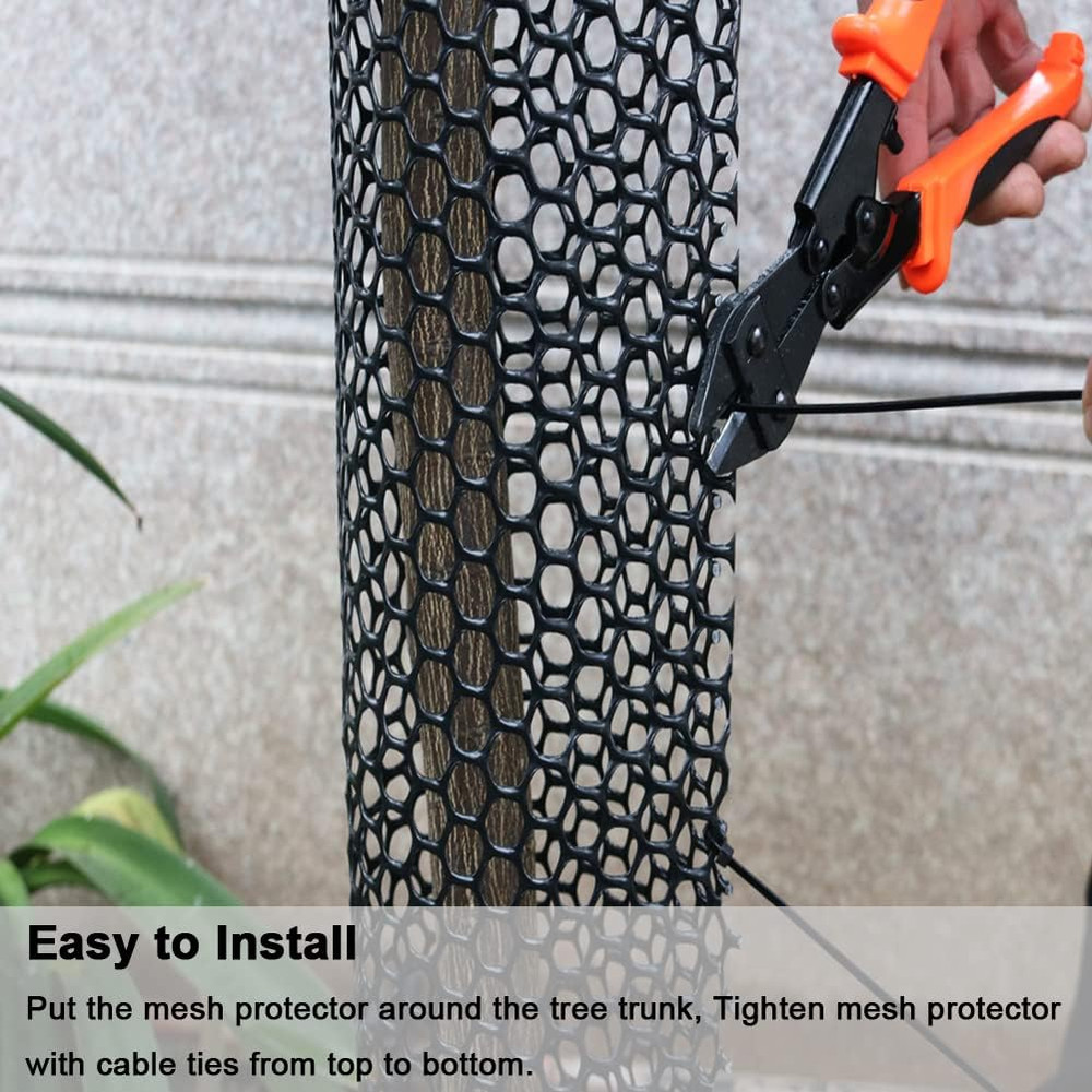 Yowlieu Mesh Tree Trunk Protectors, 6 Pack 40 Inches Tree Bark Protector Guard w