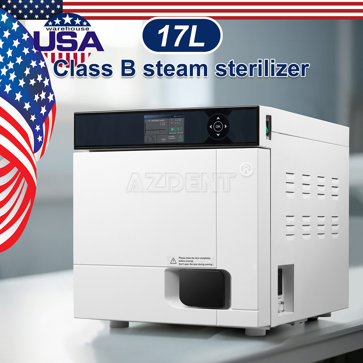 18L/22L Dental Autoclave Steam Sterilization Class B Sterilizer with Printer