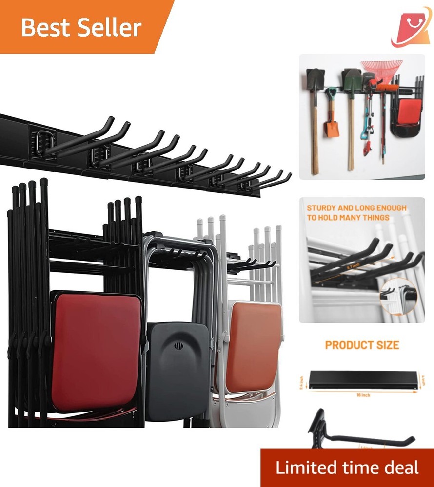 Versatile Garage Tool Storage Organizer - 450lb Capacity with Adjustable Hooks