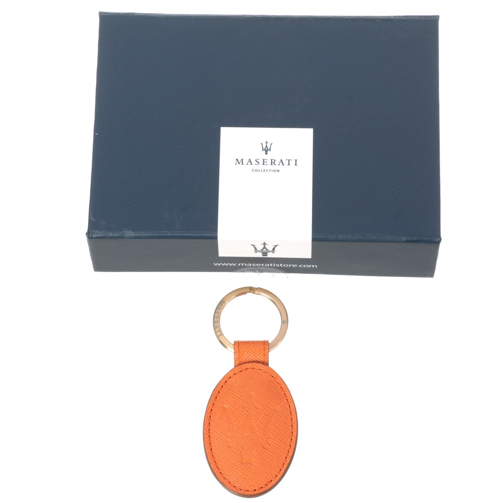 Keyring Leather Orange