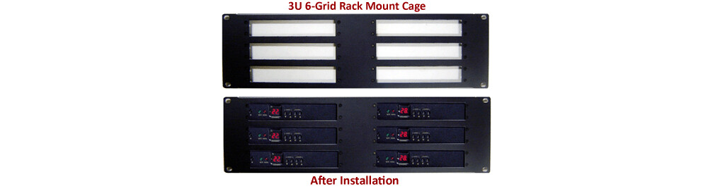 New 3U 6-Slots Rack Mount For RF Coax Demodulators