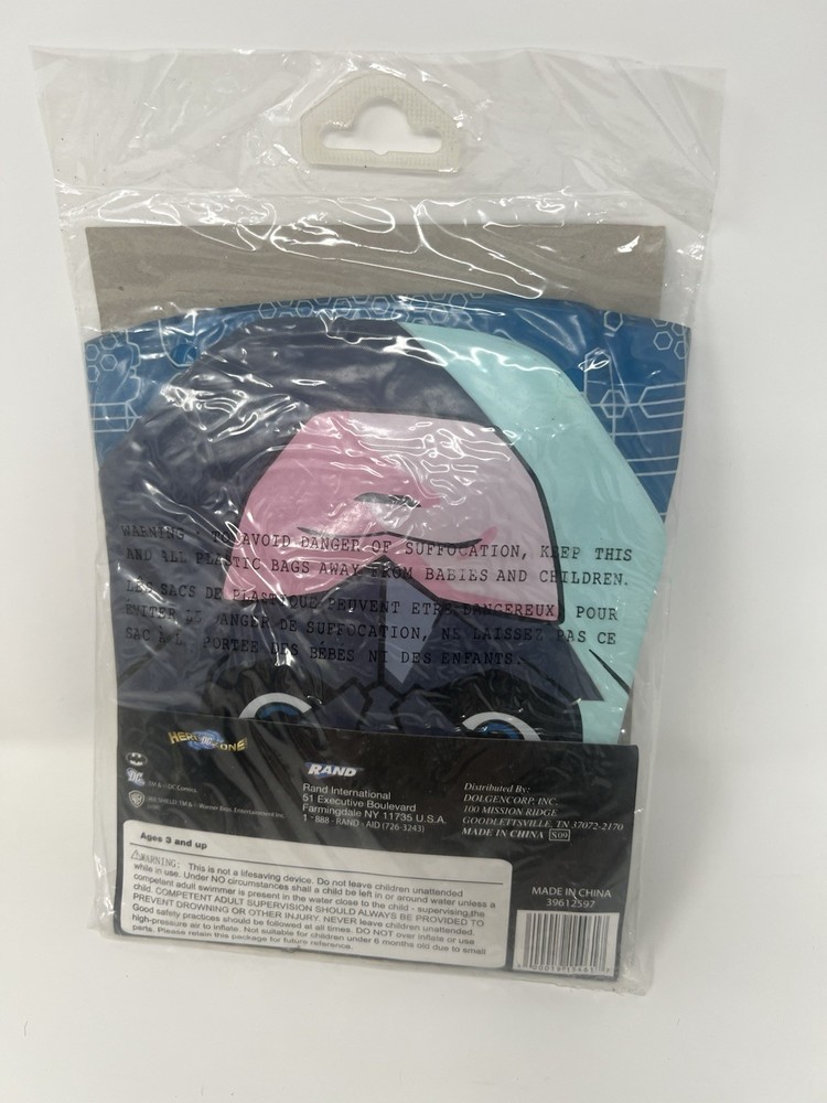 NEW In Package DC Comics Dark Knight BATMAN Split Ring Inflatable Float for Pool