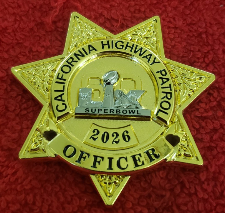 CALIFORNIA HIGHWAY PATROL 60TH SUPER BOWL CHALLENGE COIN (ELA CHP LAPD POLICE)