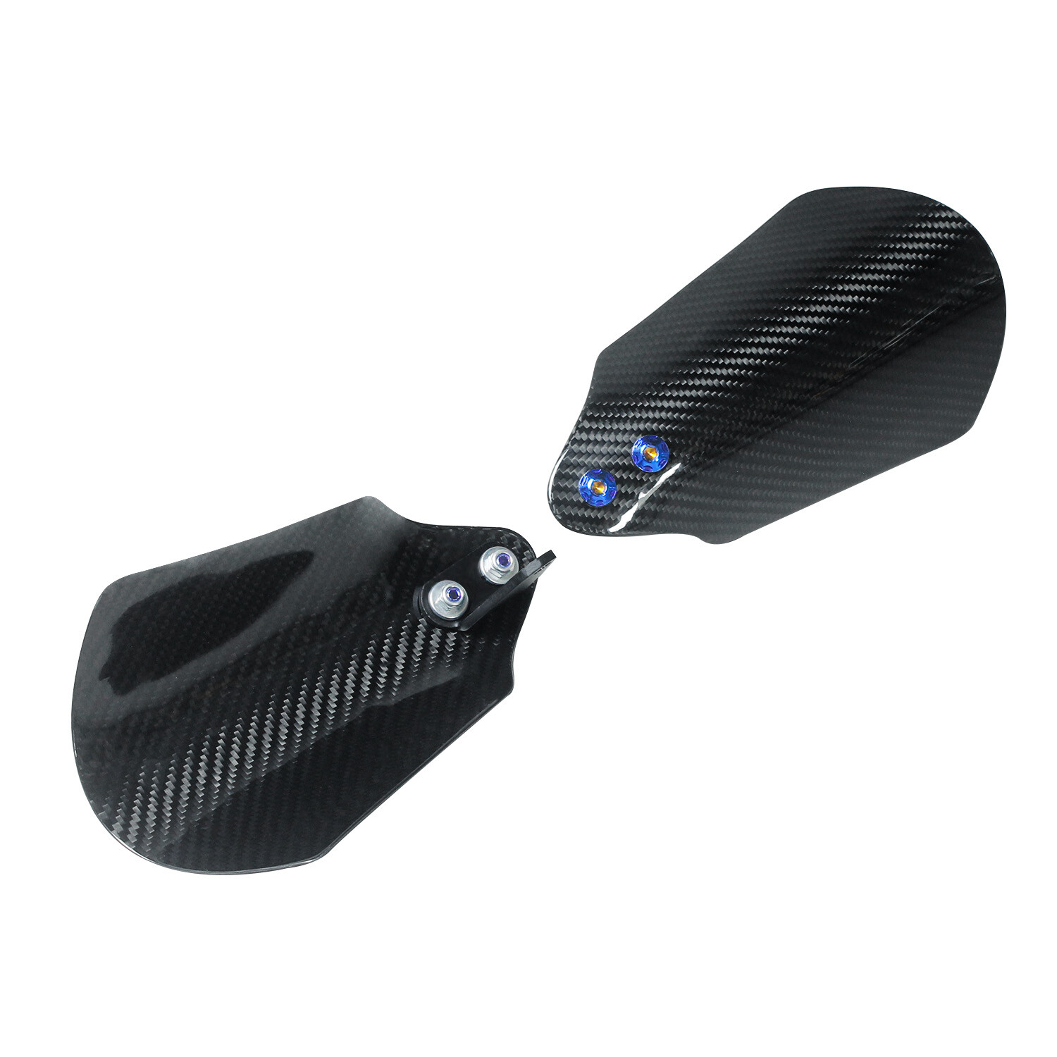 Black Carbon Fiber Hand Grip Windshield Fit Harley Softail Sport Glide FXDR 114