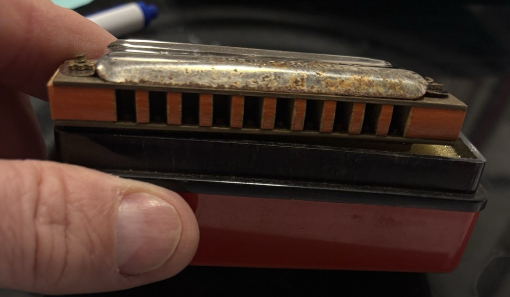 Hohner Piccolo Vintage Harmonica Made in Germany W/ Plastic Case (read)