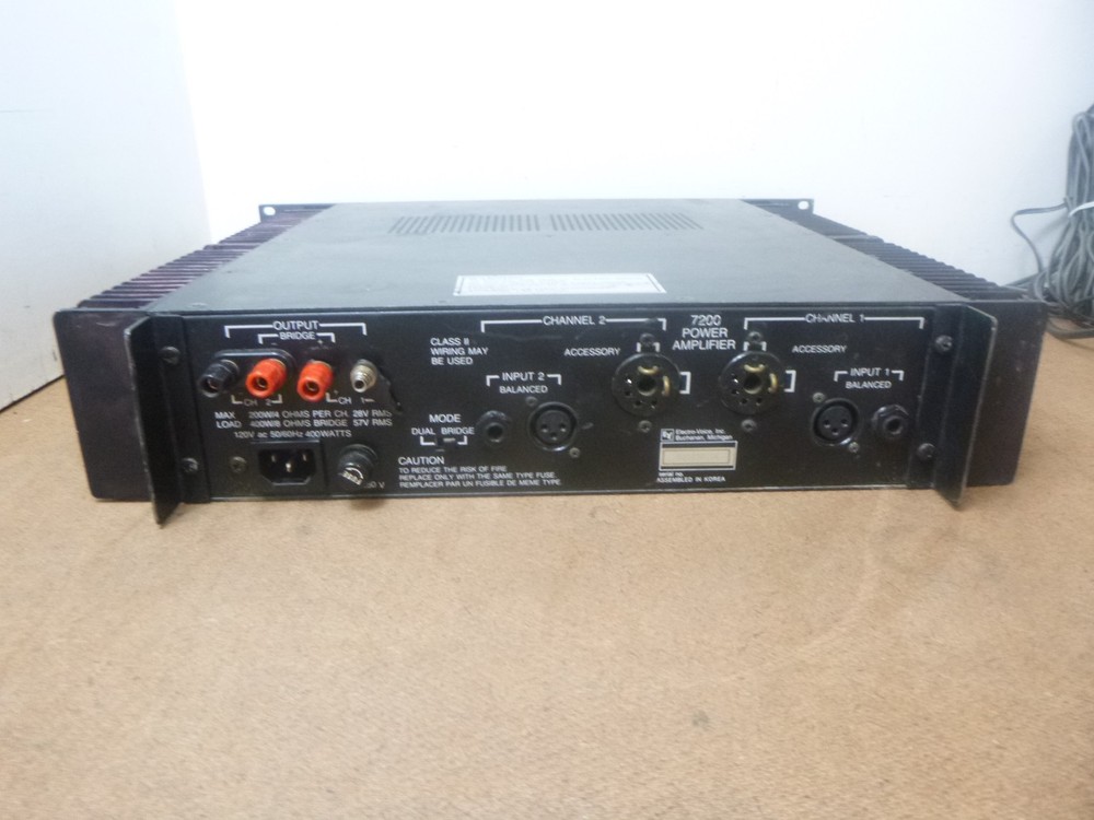 EV Model 7200 Stereo Power Amplifier - AS-IS
