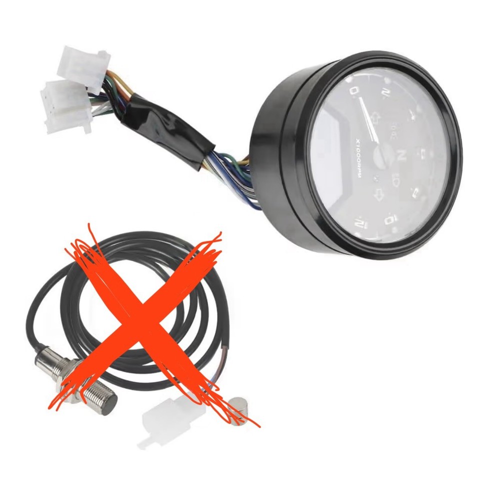 LCD Universal Digital Speedometer Odometer Tachometer, Motorcycle Speedometer