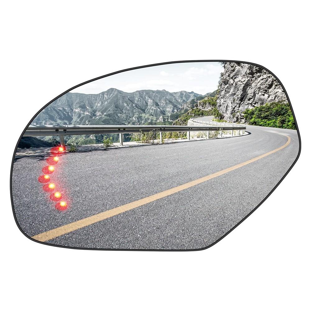 Driver Left Side Heated Mirror Glass Fits for Side, clear