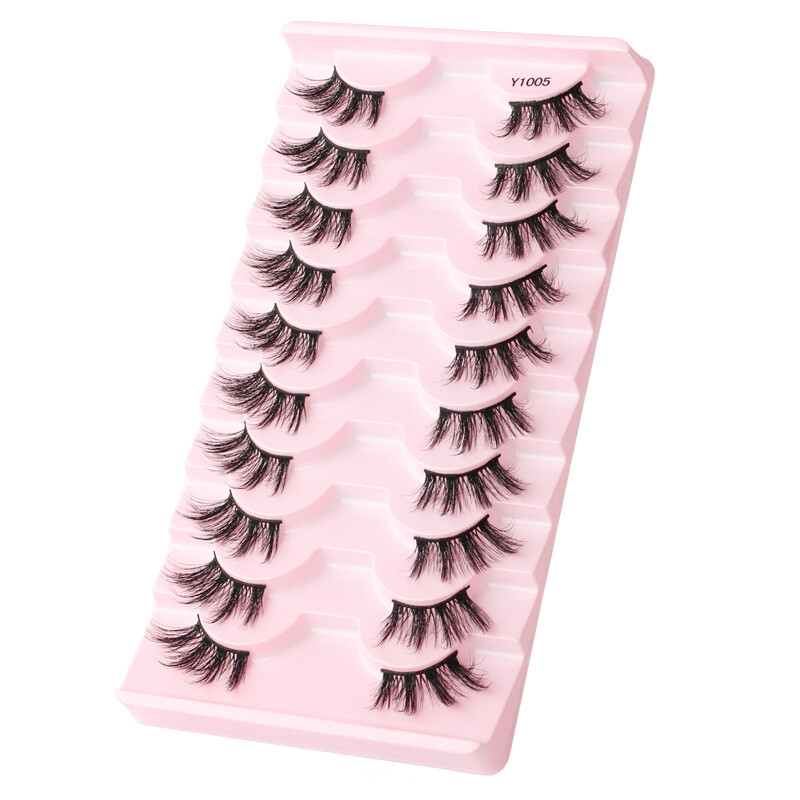 Eyelash Extension Reusable Half Eyelashes Segmented False Eyelashes 10Pairs✔