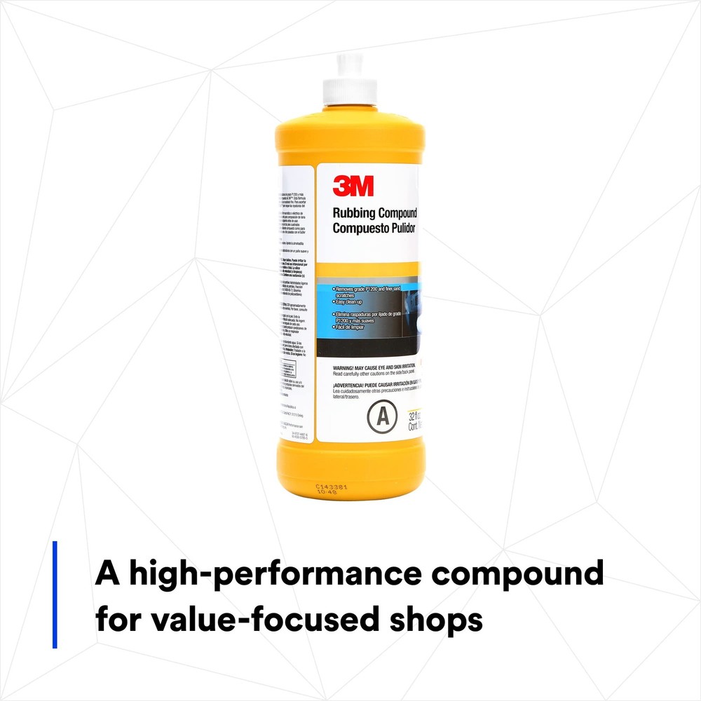 3M Rubbing Compound, 05973, Liquid Formula,1 qt 32 fl oz/946 mL